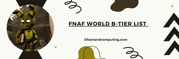 Lista poziomów FNAF World B 2023 Wierni pomocnicy