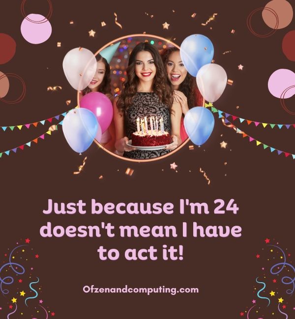 Instagram İçin Komik 24. Doğum Günü Altyazıları (2024)