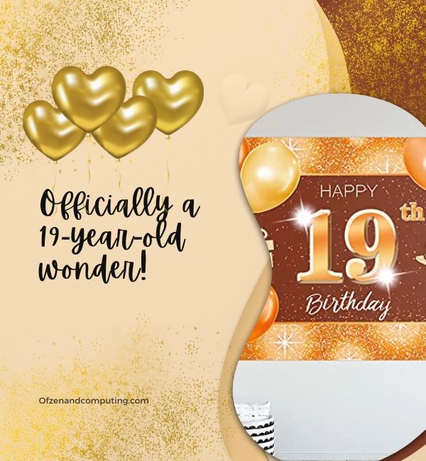 Napisy na Instagram z okazji 19. urodzin