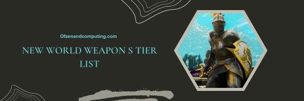 (PNW) The Best Weapon Tier List In Project New World 
