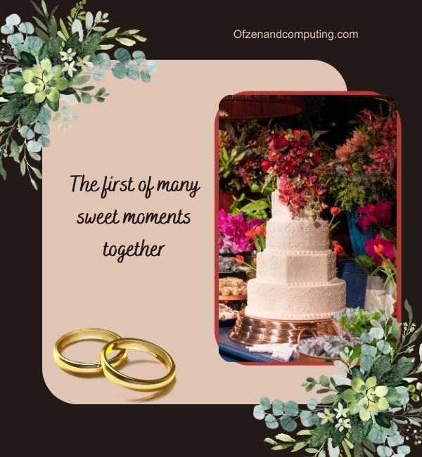 Légendes de gâteaux de mariage pour Instagram (2024)