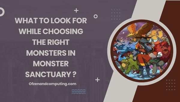 На что обращать внимание при выборе подходящих монстров в Monster Sanctuary?