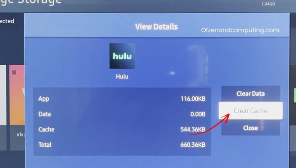 مسح بيانات ذاكرة التخزين المؤقت Hulus