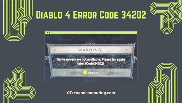 Correction du code d'erreur 34202 de Diablo 4 dans [cy] [Revenir au jeu]