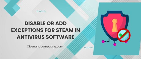 Disabilita o aggiungi eccezioni per Steam nel software antivirus: correggi il codice di errore E8 di Steam