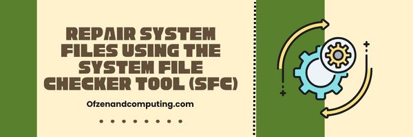 Napraw pliki systemowe za pomocą narzędzia do sprawdzania plików systemowych (SFC) — napraw kod błędu WSL 0x80040326