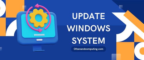 Actualizar el sistema Windows - corregir el código de error VAL 5 de Valorant