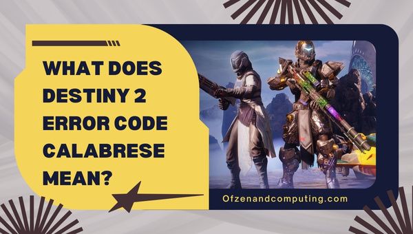 O que significa o código de erro Calabrese do Destiny 2?