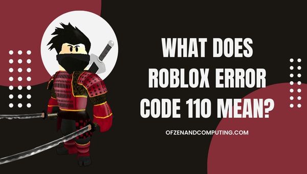 O que significa o código de erro 110 do Roblox?