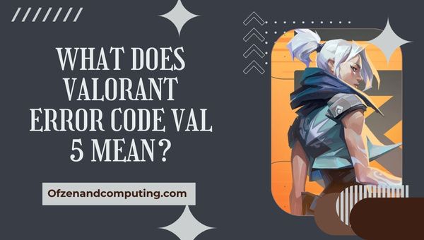 ماذا يعني رمز خطأ Valorant VAL 5؟