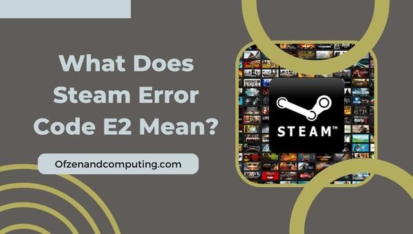 What Does Steam Error Code E2 Mean?