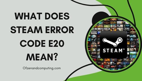Cosa significa il codice errore Steam E20?