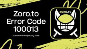 إصلاح رمز الخطأ Zoro.to 100013 في [cy]